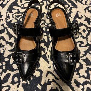 Wild Fable Black Buckle Sling Back Flats